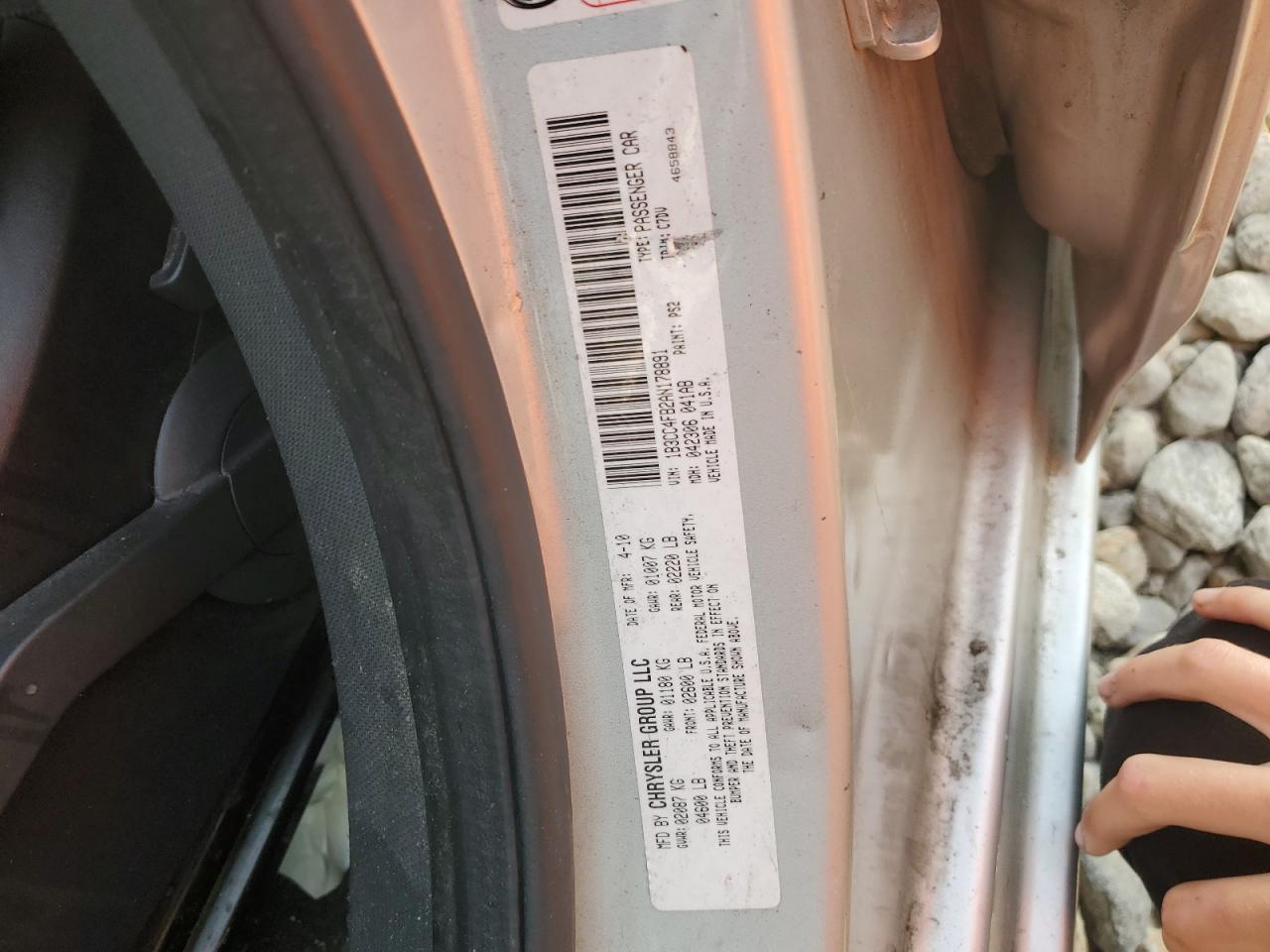 2010 Dodge Avenger VIN 1B3CC4FB2AN178891 Copart auction photo, all over damage thumbnail 15