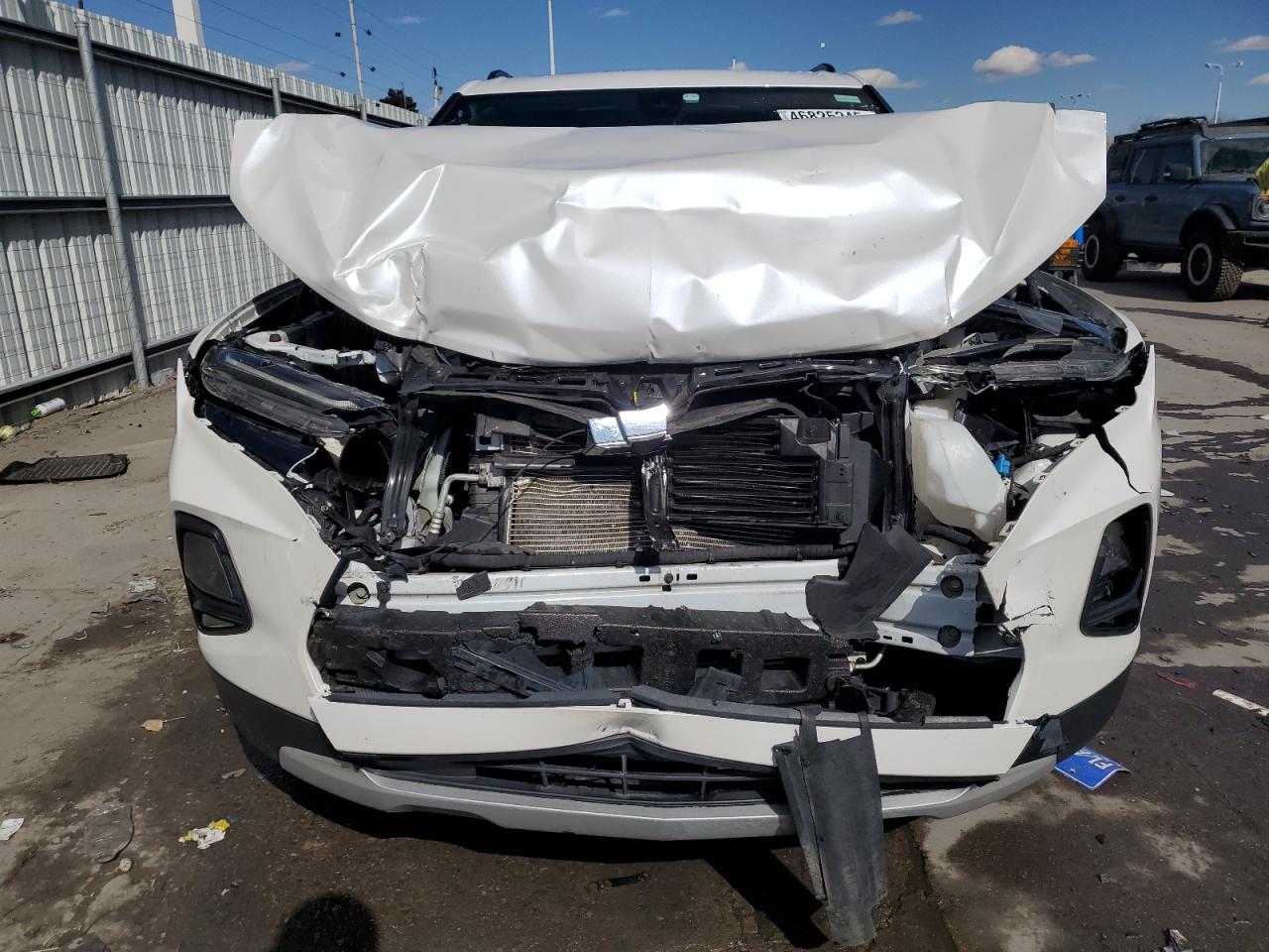 2022 Chevrolet Blazer VIN 3GNKBJRS9NS173939 Copart auction photo, front end damage thumbnail 5