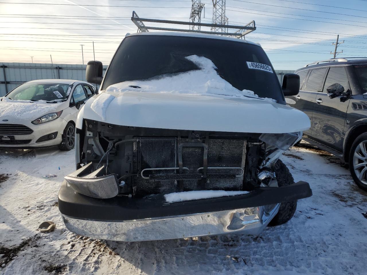 2013 Chevrolet Express VIN 1GCWGFCA4D1162453 Copart auction photo, front end damage thumbnail 5