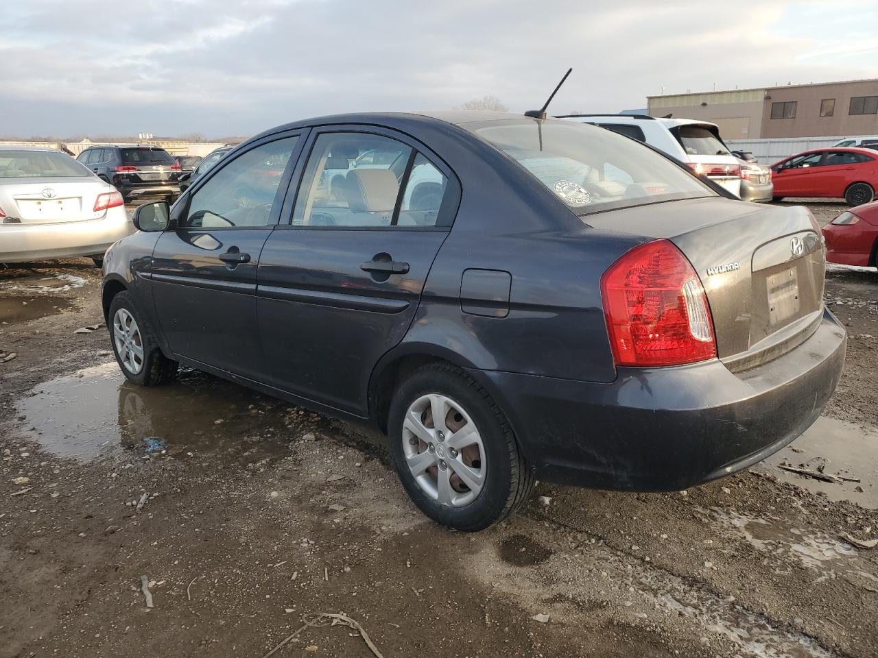 2010 Hyundai Accent VIN KMHCN4AC4AU458371 Copart auction photo, side / undercarriage damage thumbnail 2