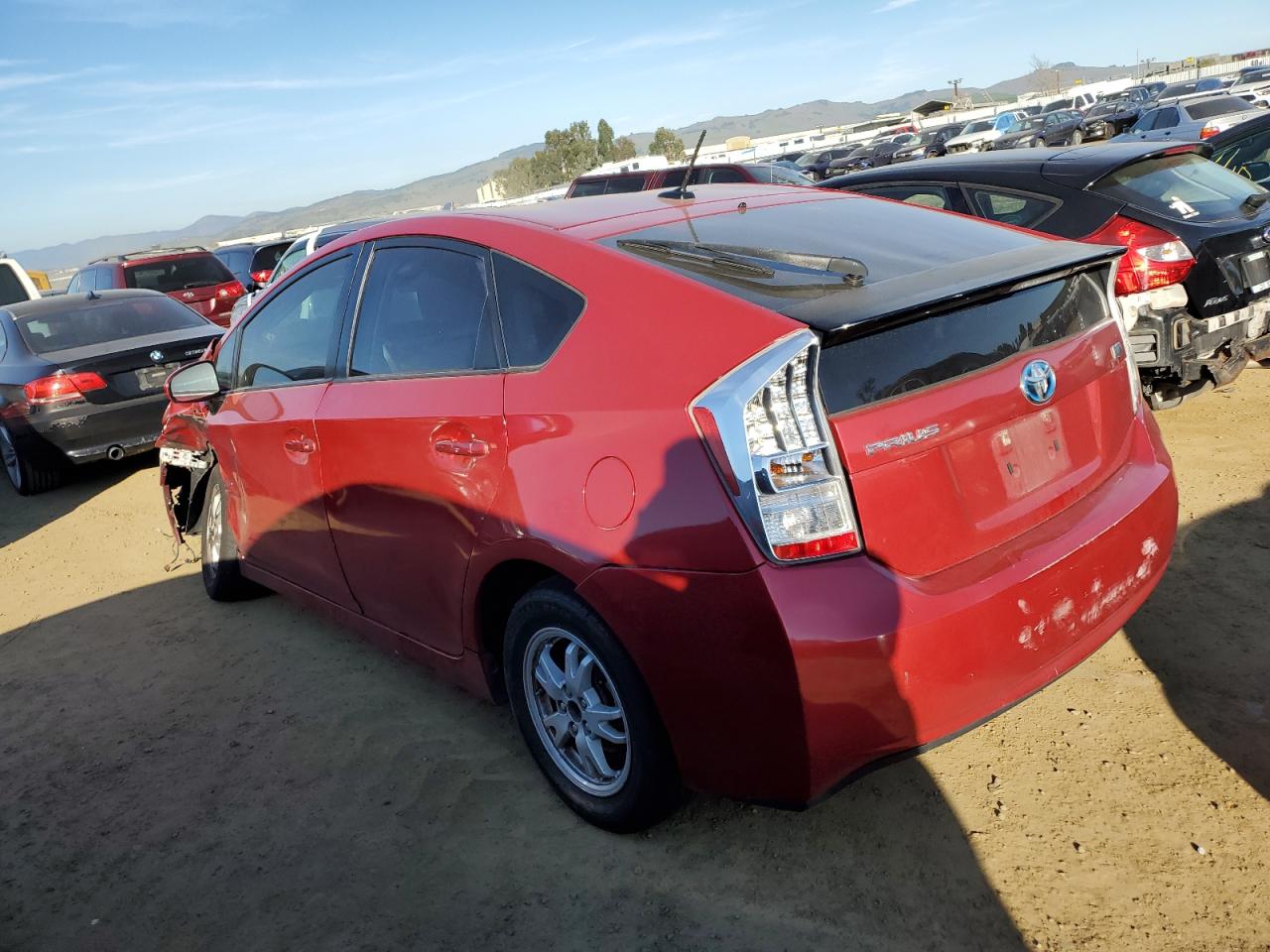 2011 Toyota Prius VIN JTDKN3DU9B0277886 Copart auction photo, front end / side damage thumbnail 2