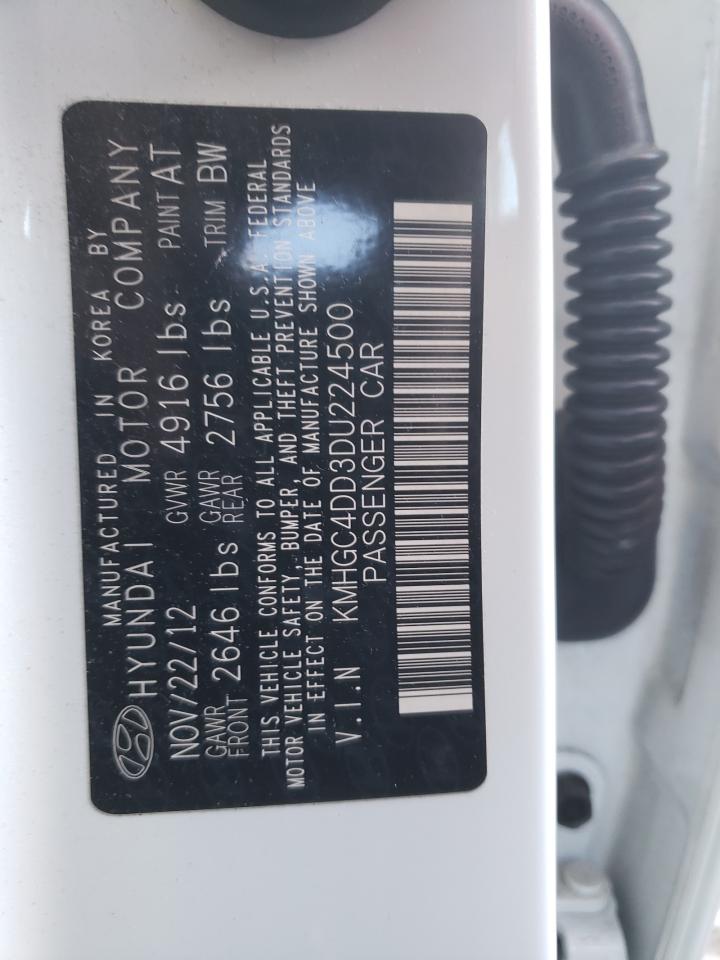 2013 Hyundai Genesis VIN KMHGC4DD3DU224500 Copart auction photo, front end / side damage thumbnail 13