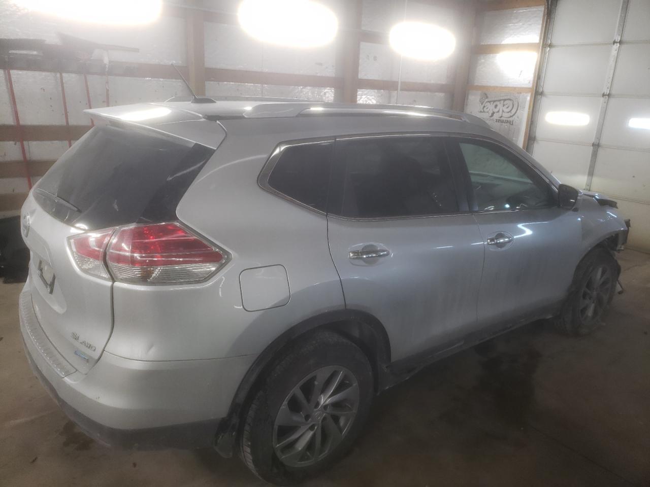 2014 Nissan Rogue VIN 5N1AT2MV2EC833281 Copart auction photo, side / front end damage thumbnail 3