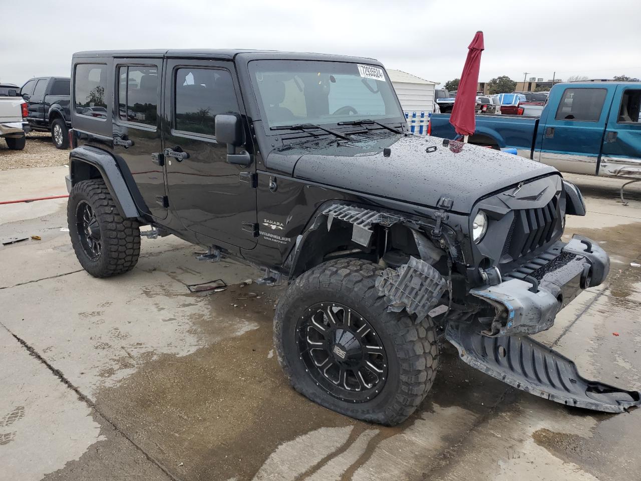 2016 Jeep Wrangler VIN 1C4BJWEG9GL207350 Copart auction photo, rollover damage thumbnail 4