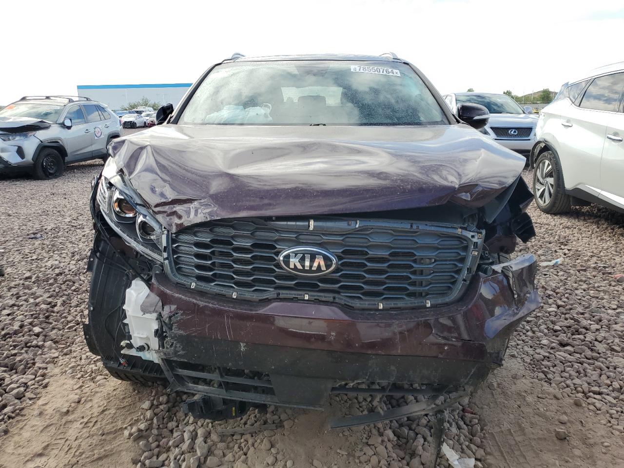 2020 KIA Sorento VIN 5XYPH4A55LG709711 Copart auction photo, front end damage thumbnail 5