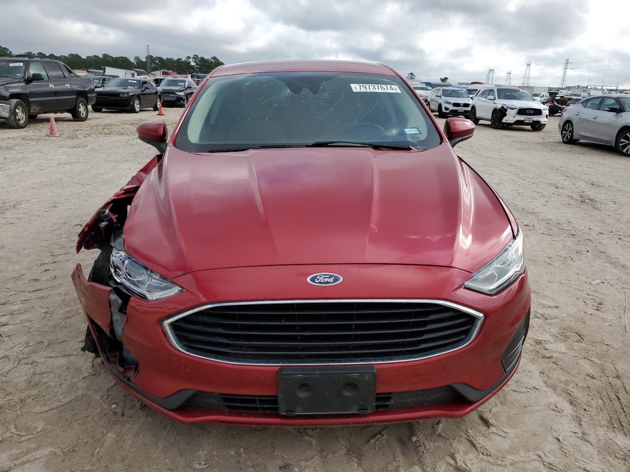 2020 Ford Fusion VIN 3FA6P0G74LR168291 Copart auction photo, side / front end damage thumbnail 5