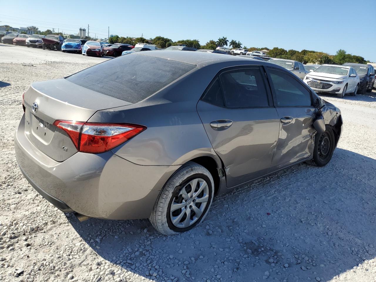2016 Toyota Corolla VIN 2T1BURHE4GC670667 Copart auction photo, side damage thumbnail 3