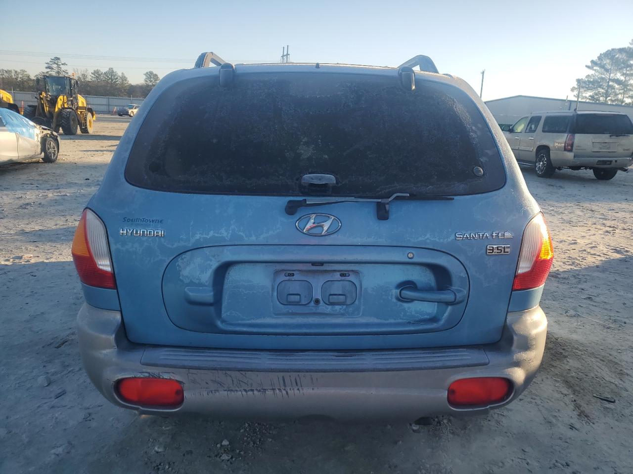2003 Hyundai Santa Fe VIN KM8SC13E03U552538 Copart auction photo, side / rear end damage thumbnail 6