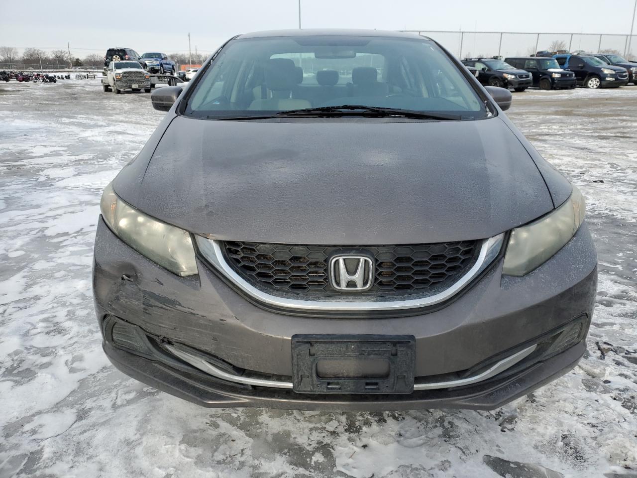 2014 Honda Civic VIN 2HGFB2F54EH525134 Copart auction photo, front end / rear end damage thumbnail 5