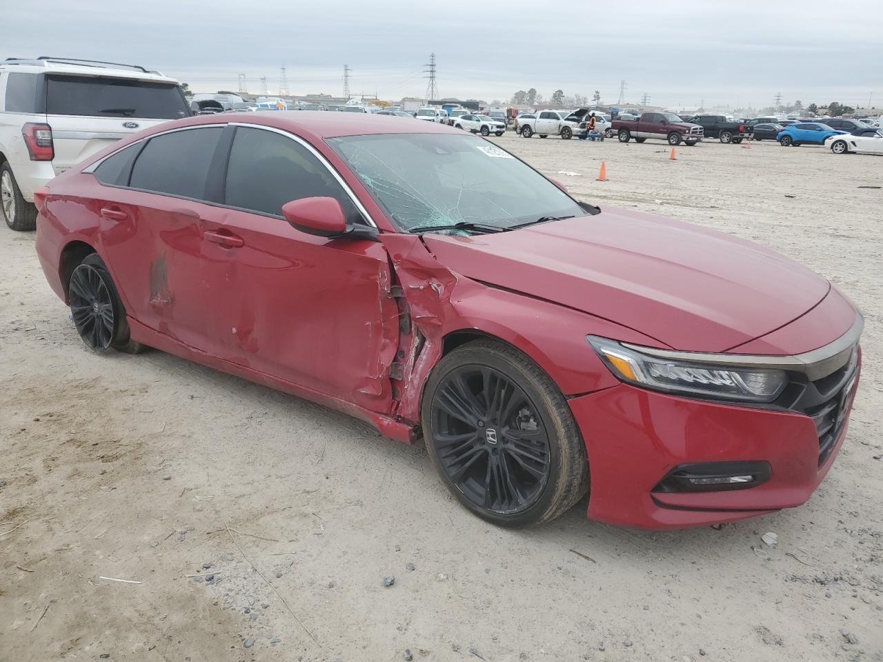 2018 Honda Accord VIN 1HGCV1F39JA156475 Copart auction photo, side damage thumbnail 4