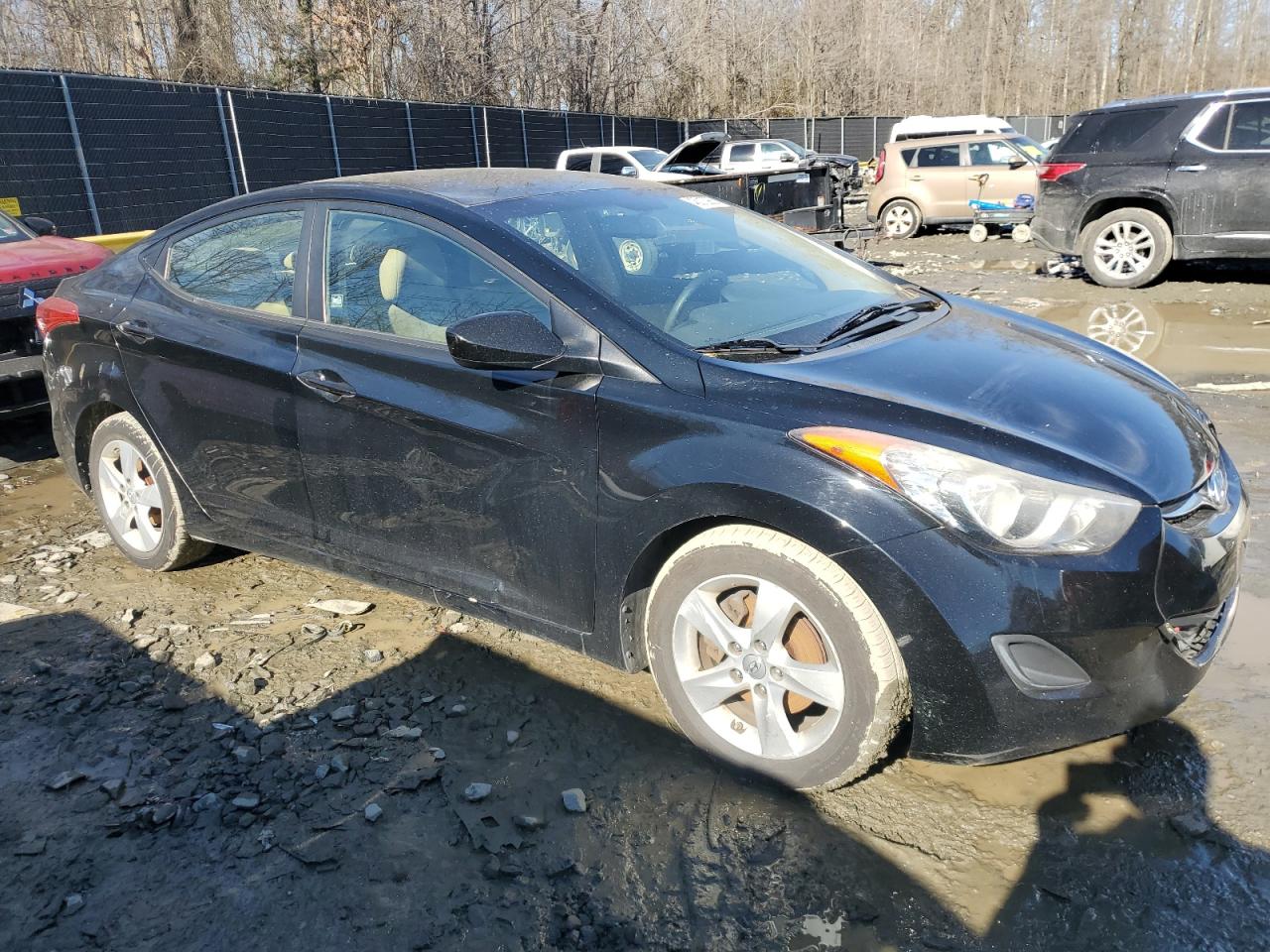 2011 Hyundai Elantra VIN KMHDH4AE0BU155523 Copart auction photo, minor dent/scratches / vandalism damage thumbnail 4