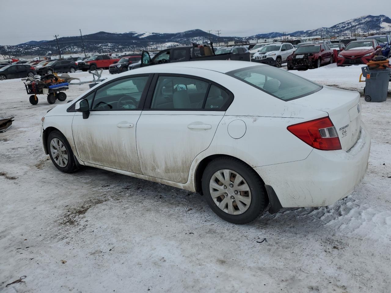 2012 Honda Civic VIN 2HGFB2F58CH594213 Copart auction photo, front end / minor dent/scratches damage thumbnail 2