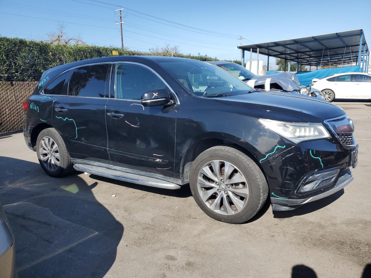 2016 Acura MDX VIN 5FRYD4H67GB028475 Copart auction photo, all over damage thumbnail 4