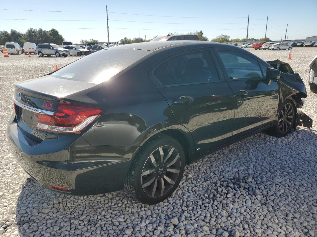 2014 Honda Civic VIN 2HGFB2F98EH516830 Copart auction photo, front end / minor dent/scratches damage thumbnail 3