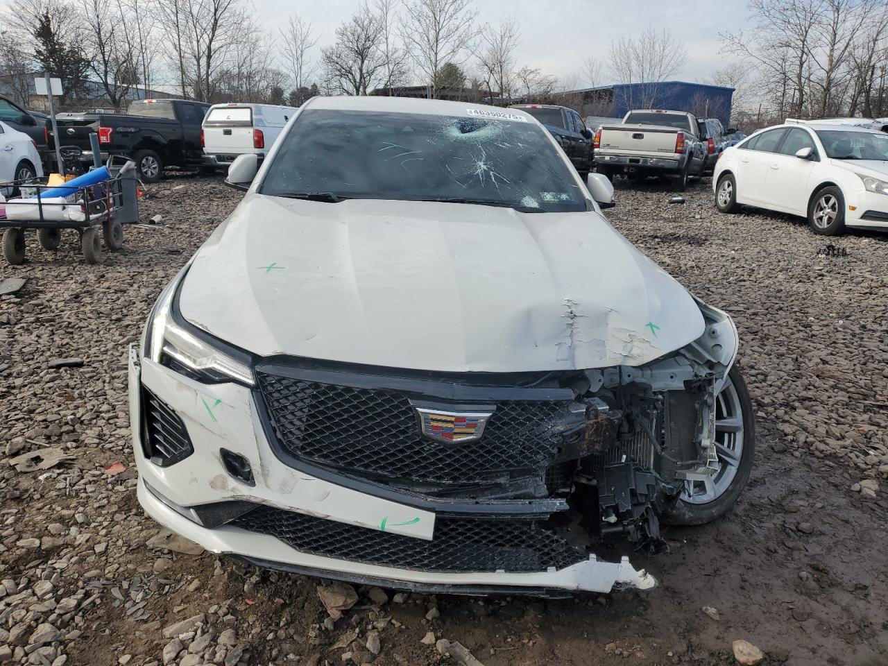 2021 Cadillac CT4 VIN 1G6DH5RL6M0132192 Copart auction photo, front end / side damage thumbnail 5