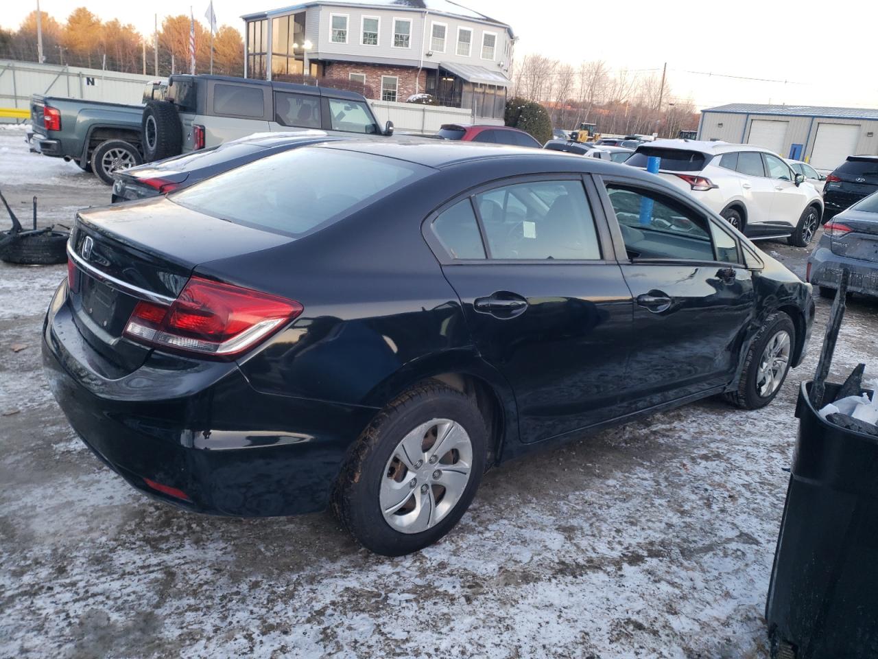 2014 Honda Civic VIN 2HGFB2F59EH539272 Copart auction photo, front end / side damage thumbnail 3