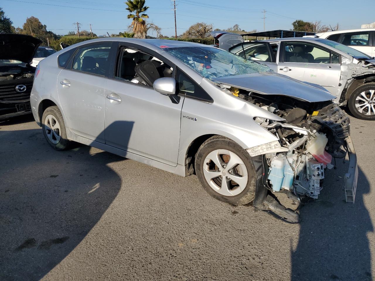 2013 Toyota Prius VIN JTDKN3DU3D5635277 Copart auction photo, all over damage thumbnail 4