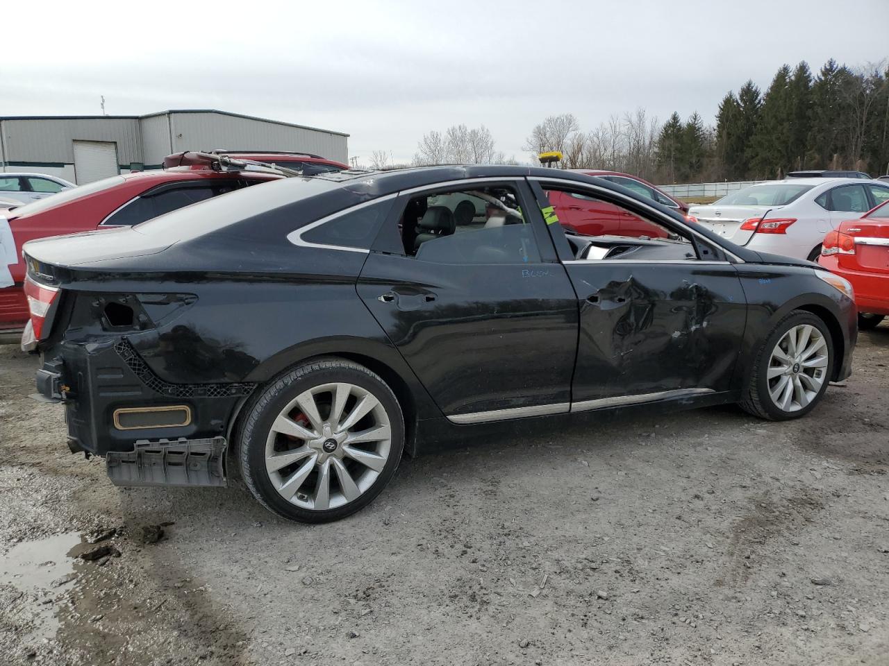 2015 Hyundai Azera VIN KMHFH4JG1FA487889 Copart auction photo, all over damage thumbnail 3