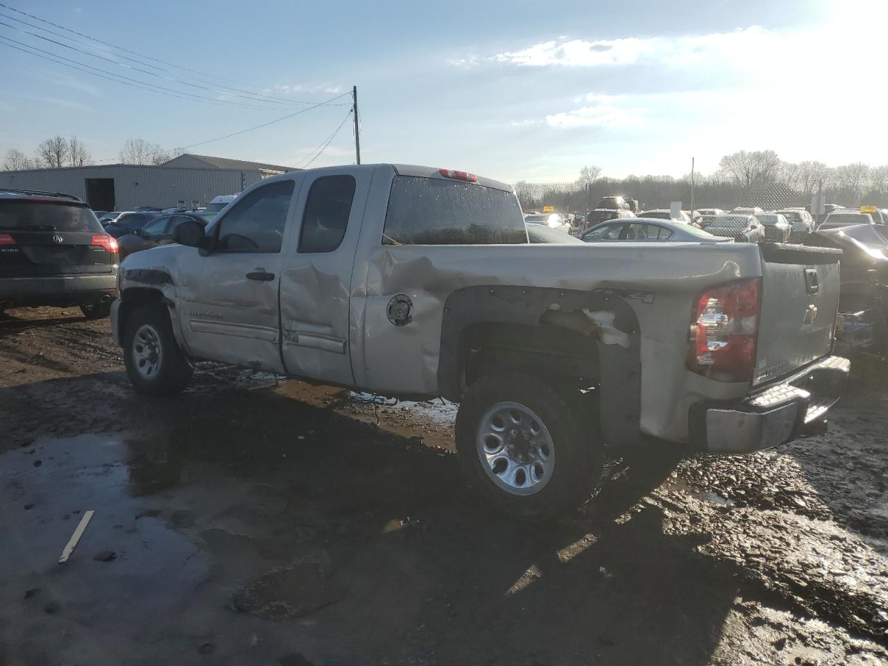2009 Chevrolet Silverado VIN 1GCEK19C99Z255435 Copart auction photo, side / rear end damage thumbnail 2