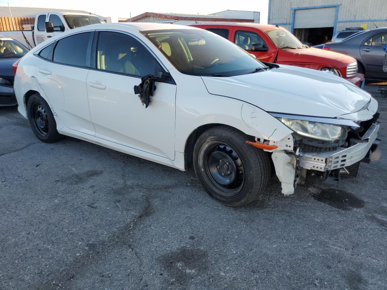 2016 Honda Civic VIN 2HGFC2F5XGH508015 Copart auction photo, front end / side damage thumbnail 4