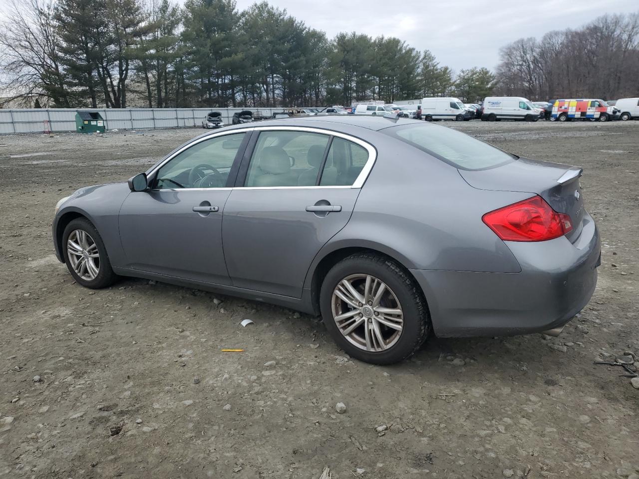 2011 Infiniti G VIN JN1CV6AR4BM402925 Copart auction photo, side damage thumbnail 2