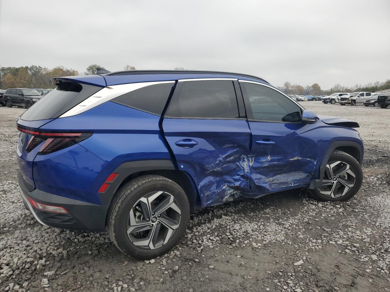 2022 Hyundai Tucson VIN 5NMJECAE0NH158718 Copart auction photo, side / front end damage thumbnail 3