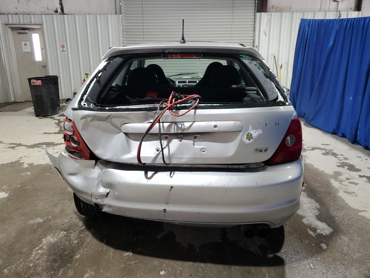 2002 Honda Civic VIN SHHEP33552U305717 Copart auction photo, rear end / front end damage thumbnail 6