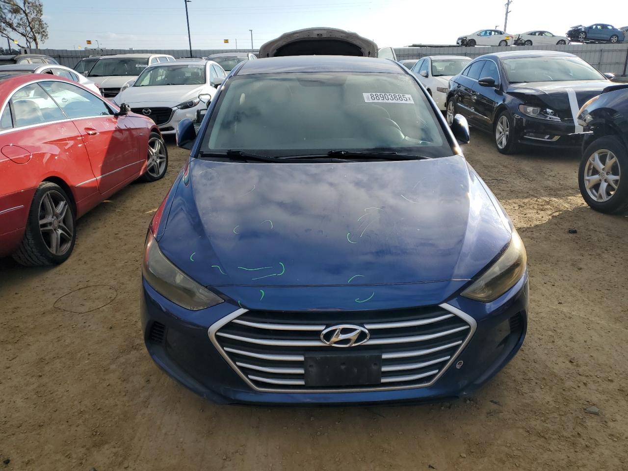 2017 Hyundai Elantra VIN 5NPD74LFXHH201486 Copart auction photo, vandalism damage thumbnail 5