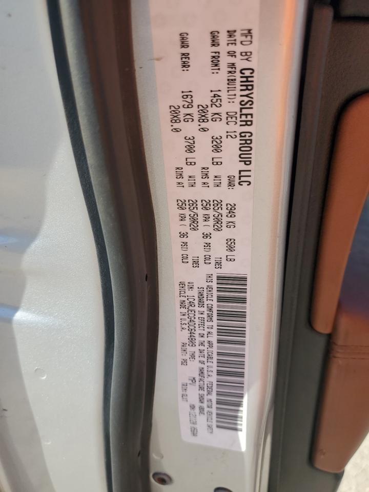 2013 Jeep Grand Cherokee VIN 1C4RJECG4DC644809 Copart auction photo, front end / minor dent/scratches damage thumbnail 15