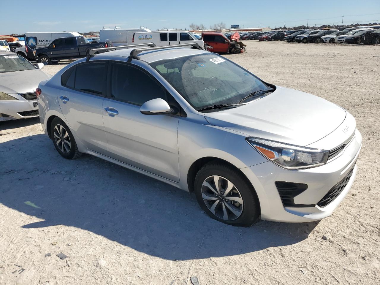 2022 KIA Rio VIN 3KPA24AD6NE488618 Copart auction photo, hail damage thumbnail 4