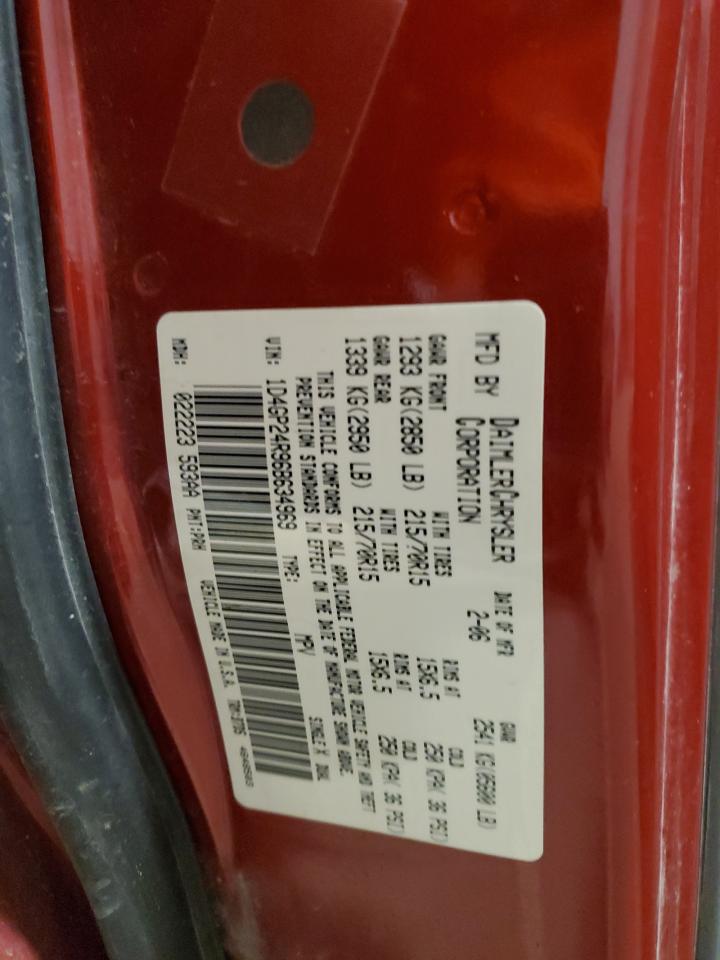 2006 Dodge Caravan VIN 1D4GP24R96B634969 Copart auction photo, rear end / front end damage thumbnail 13