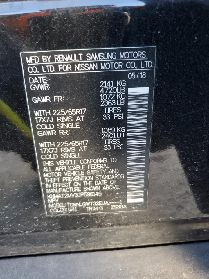 2018 Nissan Rogue VIN KNMAT2MV3JP596145 Copart auction photo, front end damage thumbnail 15