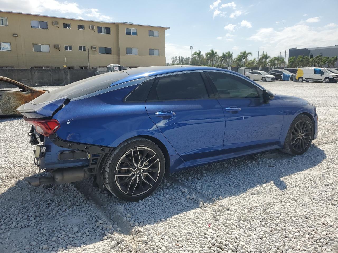 2022 KIA K5 VIN 5XXG44J80NG150016 Copart auction photo, rear end damage thumbnail 3