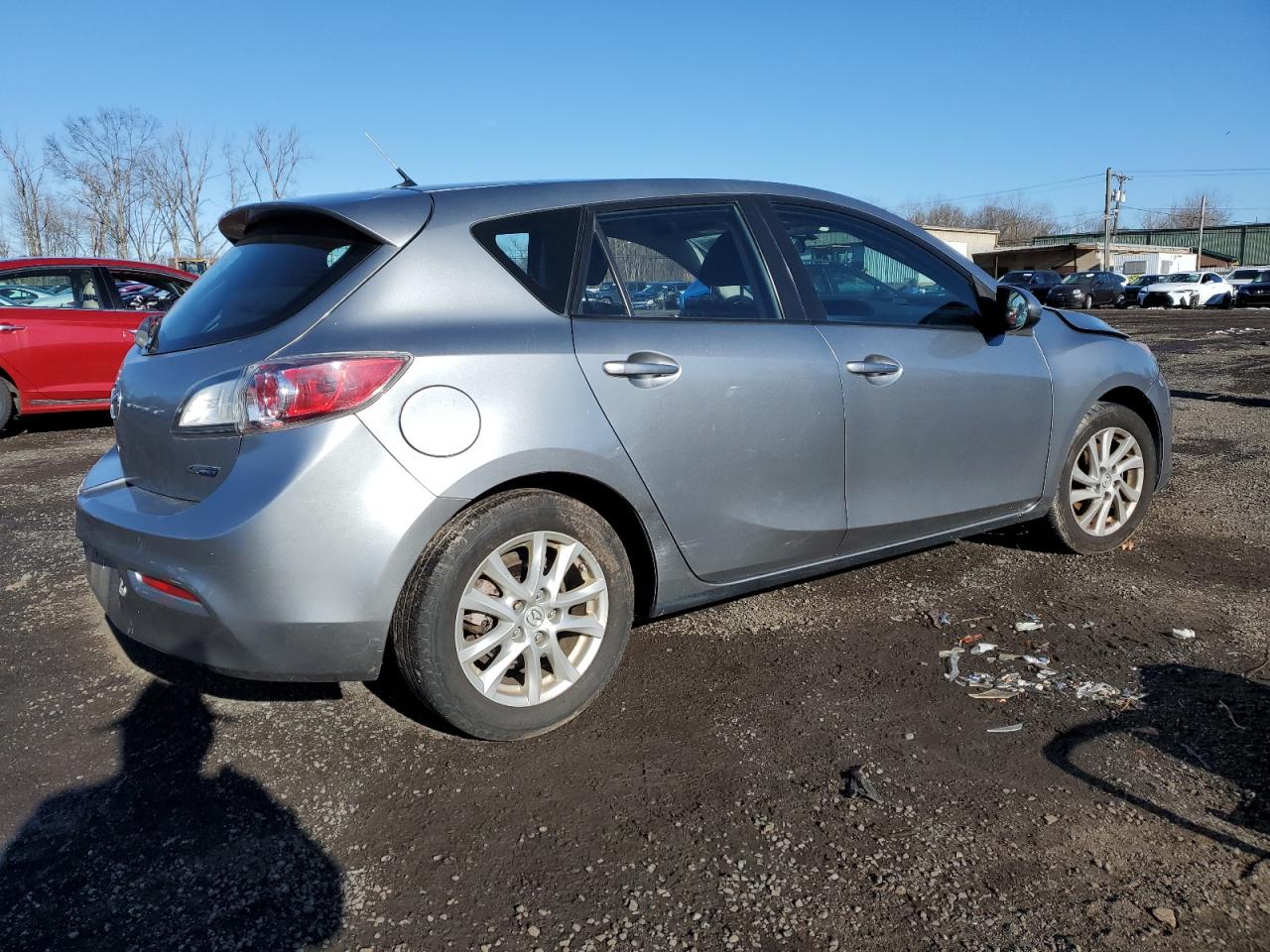 2012 Mazda 3 VIN JM1BL1L84C1612109 Copart auction photo, front end / side damage thumbnail 3