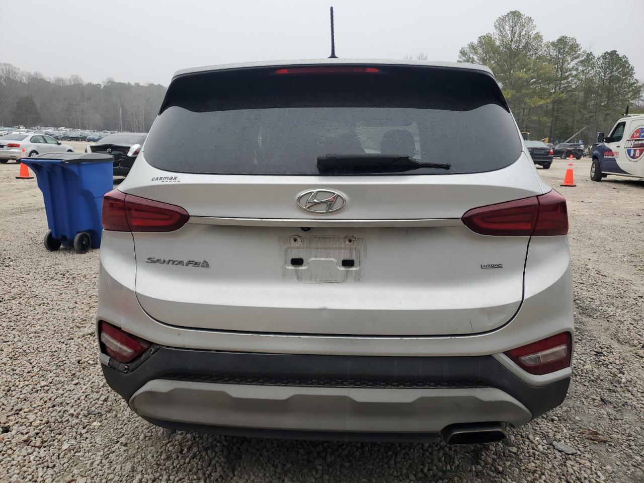 2019 Hyundai Santa Fe VIN 5NMS2CAD9KH112871 Copart auction photo, front end / side damage thumbnail 6
