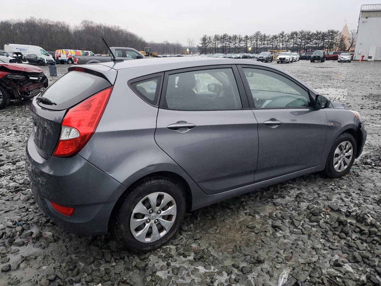 2017 Hyundai Accent VIN KMHCT5AE0HU312041 Copart auction photo, side / rear end damage thumbnail 3