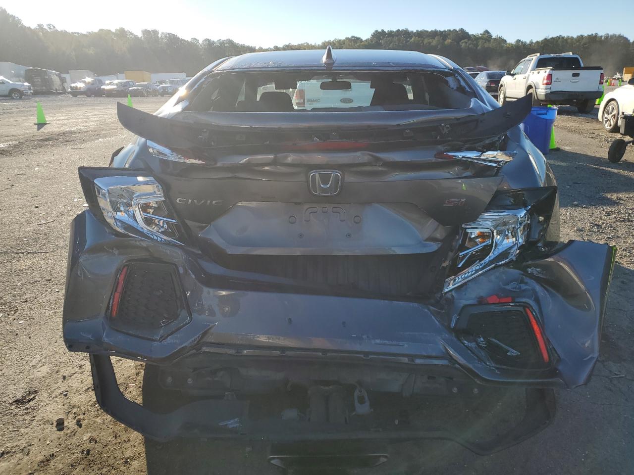 2019 Honda Civic VIN 2HGFC1E58KH703826 Copart auction photo, rear end / side damage thumbnail 6