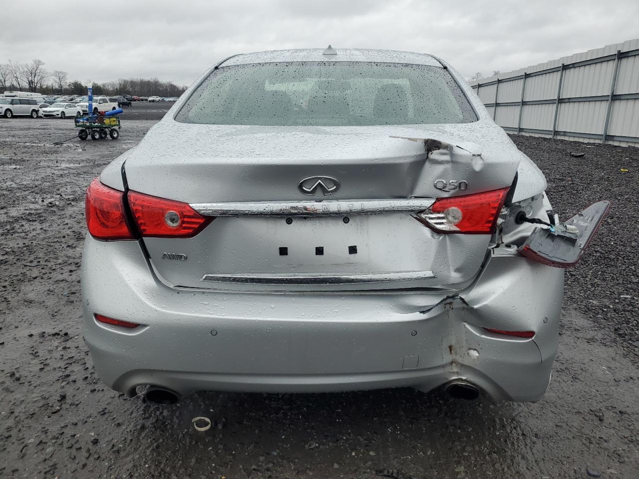 2017 Infiniti Q50 VIN JN1EV7AR2HM834131 Copart auction photo, rear end / minor dent/scratches damage thumbnail 6
