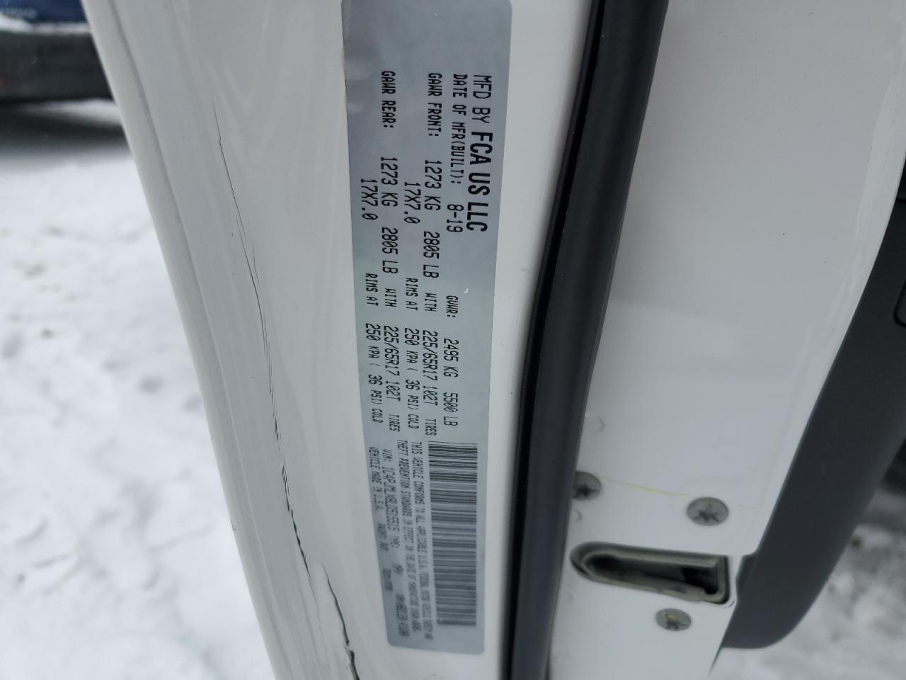 2020 Jeep Grand Cherokee VIN 1C4PJMLX8LD515515 Copart auction photo, side / rear end damage thumbnail 14
