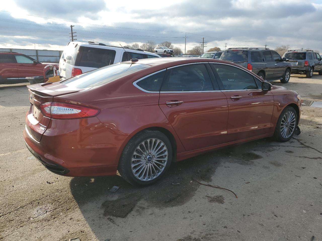 2014 Ford Fusion VIN 3FA6P0K96ER368536 Copart auction photo, all over / undercarriage damage thumbnail 3