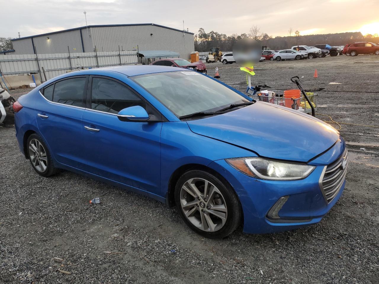 2017 Hyundai Elantra VIN KMHD84LF2HU281266 Copart auction photo, side / rear end damage thumbnail 4