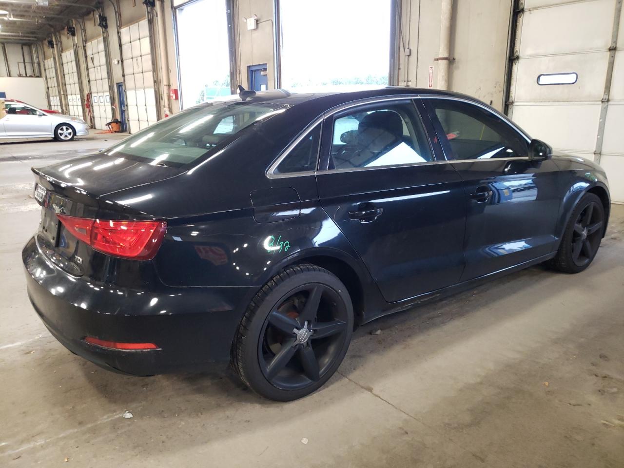 2015 Audi A3 VIN WAUCJGFF3F1052821 Copart auction photo, side damage thumbnail 3