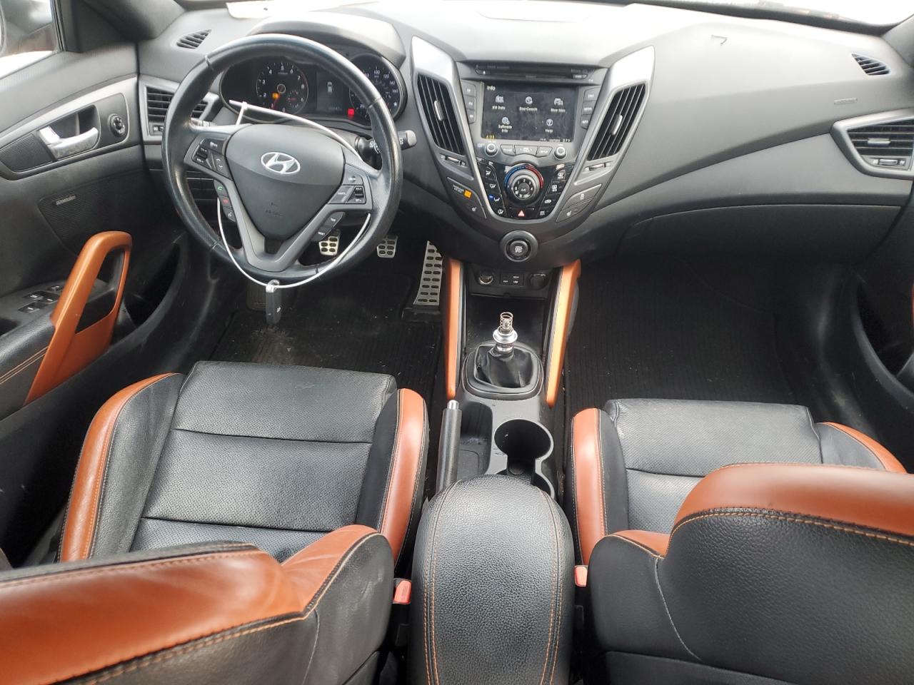 2016 Hyundai Veloster VIN KMHTC6AE6GU304241 Copart auction photo, front end / side damage thumbnail 8