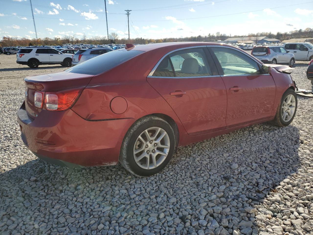 2013 Chevrolet Malibu VIN 1G11F5RR8DF112882 Copart auction photo, front end / side damage thumbnail 3