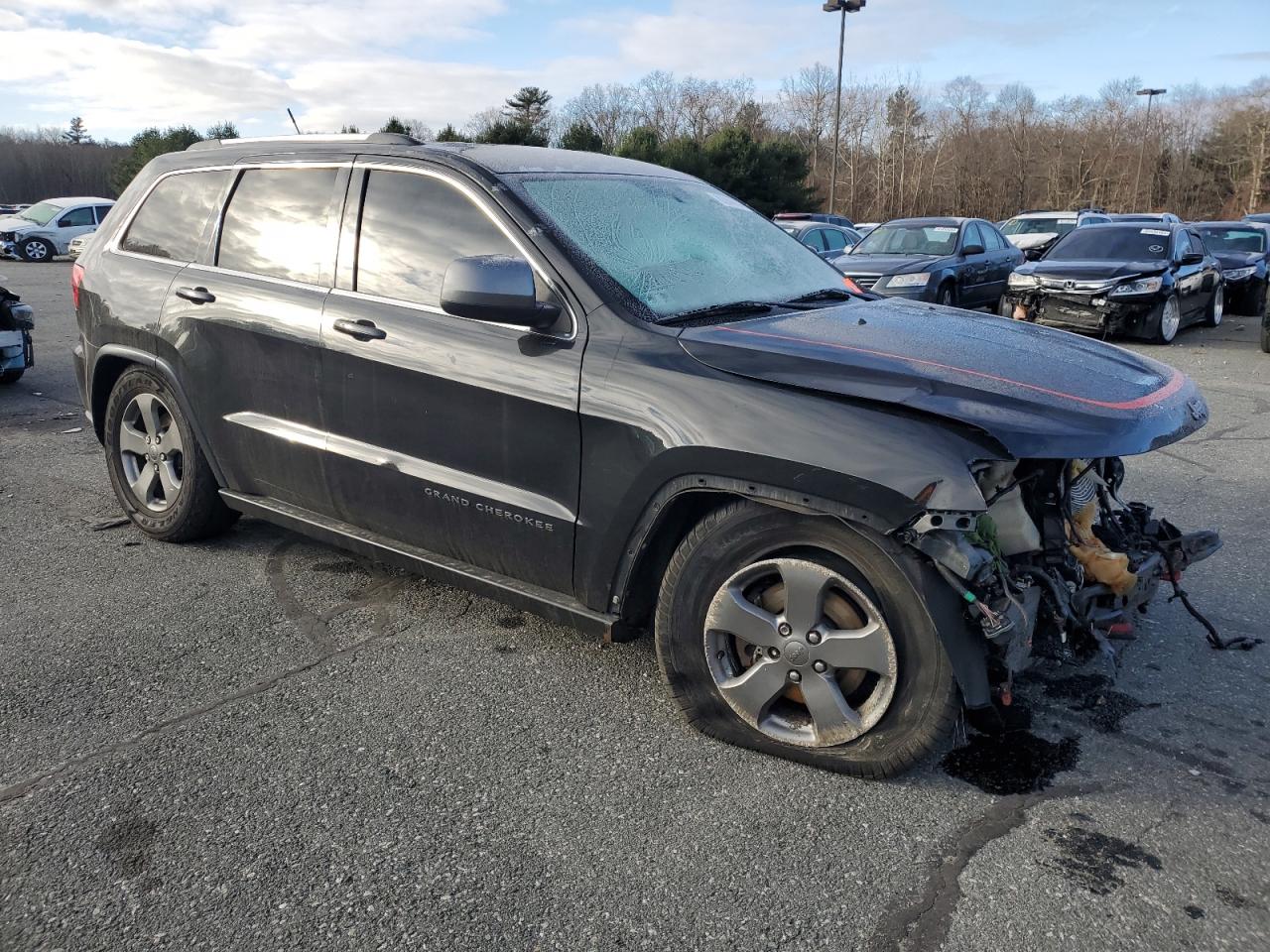 2013 Jeep Grand Cherokee VIN 1C4RJFAT4DC577800 Copart auction photo, front end / side damage thumbnail 4