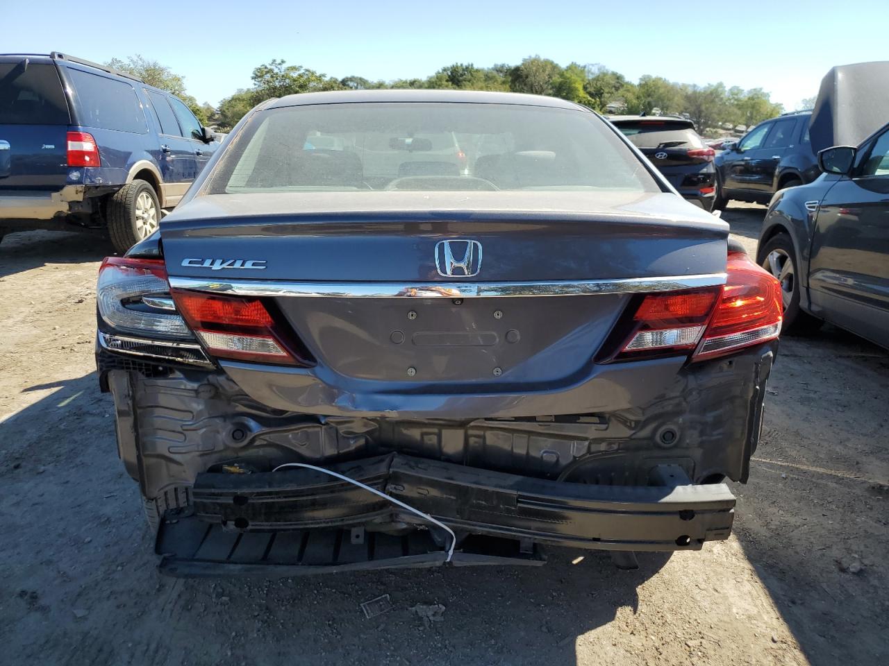 2015 Honda Civic VIN 2HGFB2F58FH536106 Copart auction photo, rear end / minor dent/scratches damage thumbnail 6