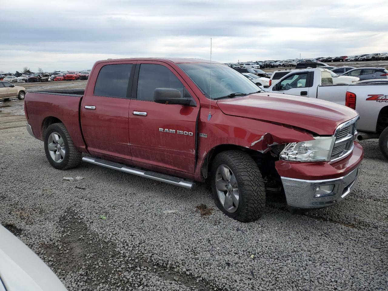 2012 Dodge RAM VIN 1C6RD7LT5CS125943 Copart auction photo, front end / side damage thumbnail 4