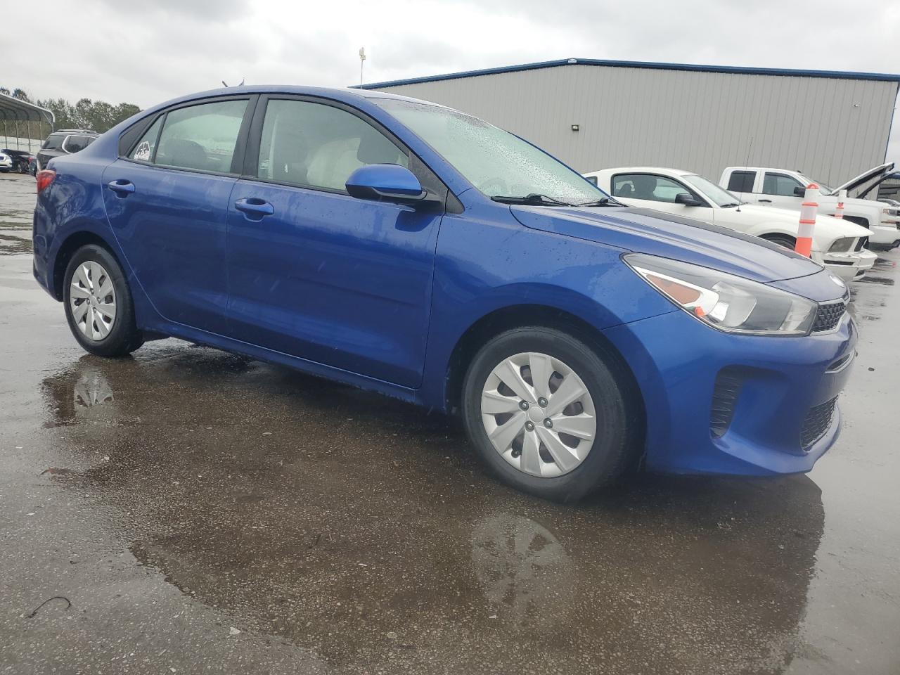 2019 KIA Rio VIN 3KPA24AB0KE198580 Copart auction photo, side damage thumbnail 4