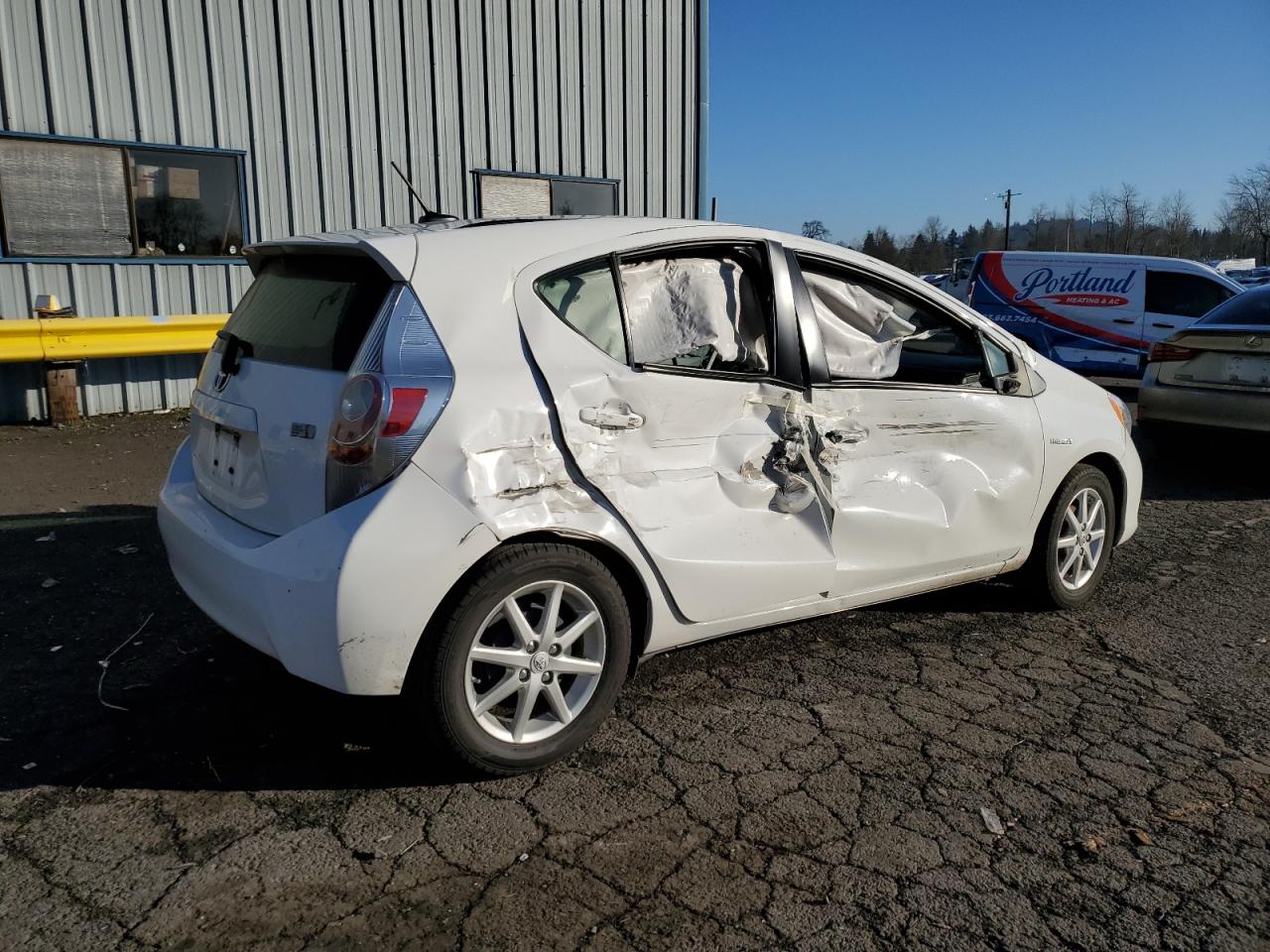 2012 Toyota Prius VIN JTDKDTB39C1026889 Copart auction photo, side damage thumbnail 3