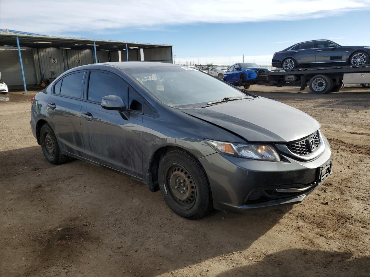 2013 Honda Civic VIN 2HGFB2F55DH302177 Copart auction photo, side damage thumbnail 4
